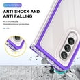 thumbnail image 6 of SaniMore for Samsung Galaxy Z Fold 4 Crystal Clear [Not Yellowing Technology] Case, Hard PC & TPU Bumpers Case with Wireless Charging Shockproof Protective Case for Samsung Z Fold 4, Purple, 6 of 7