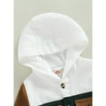 thumbnail image 5 of Bagilaanoe Toddler Baby Boy Girl Hooded Shirt Contrast Color Long Sleeve Single-Breasted Shacket Jacket with Pockets 1T 2T 3T 4T 5T 6T Kids Fall Casual Outwear, 5 of 8