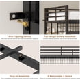 thumbnail image 2 of Twin Loft Bed with L-Shaped Desk and LED Lights, Metal Loft Bed Frame with 5 Storage Drawers, Hall Tree & Charging Station, Space-Saving Twin Size Bed with Ladder for Teens, 2 of 10