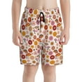 thumbnail image 2 of Cauagu Fall 70s Groovy Hippie Print Swim Trunks for Men,Youth Boys Swim Shorts Compression Liner Beach Shorts Boys' Swimming Shorts 7-20 Years Bathing Suit-Small, 2 of 7