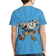 thumbnail image 2 of Brothers Cuphead Mugman Youth Unisex T-Shirt Crewneck Short Sleeve Double-Sided Print Tee Shirts Top For Boys Girls Kid Teen Small, 2 of 6