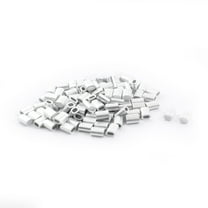 Unique Bargains 100Pcs Aluminium Wire Rope Ferrules 6mm x 2mm for 1.2mm Steel Ropes