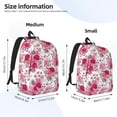 thumbnail image 3 of Honeii Peonies And Roses Print Canvas College Laptop Backpack, Durable Rucksack Travel Notebook Bag School Backpack Book Bag for Men Women-Small, 3 of 7