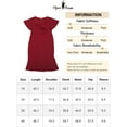thumbnail image 5 of Agnes Orinda Plus Size Dress for Women Wrap V Neck Ruffled Short Sleeve Cocktail Dresses Party Wrap Dress 1X Burgundy, 5 of 5
