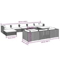 thumbnail image 4 of vidaXL 11 Piece Garden Lounge Set with Cushions Brown Poly Rattan, 4 of 5