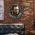 thumbnail image 3 of Placa Metal Vintage Johnny Cash Pintura Redonda Hierro Arte Pared Del 30x30cm, 3 of 8