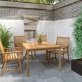 thumbnail image 5 of vidaXL Outdoor Dining Table Patio Table Garden Porch Furniture Solid Teak Wood, 5 of 57