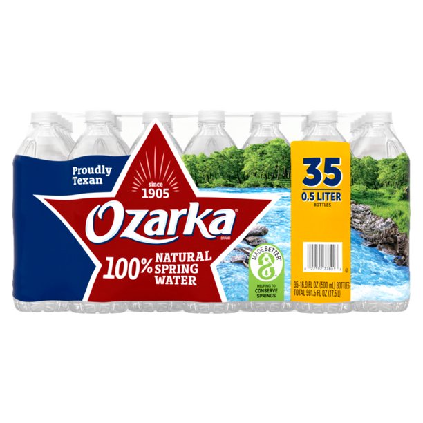 Ozarka 100 Natural Spring Water, 16.9 Fl Oz, 35 Count Bottles