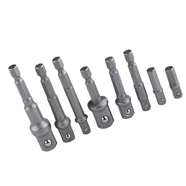 Set de 8 Piezas Hexagonal Socket Driver Taladro Adaptador Tuerca de Extensión de Acero Cromo-vanadio Sunnimix Conductor de enchufe