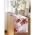 thumbnail image 5 of Summer Sea Turtle Table Runner, Nautical Watercolor Red Ocean Coral Starfish Seaweed Cotton Linen Kitchen Table Decoration Washable Dining Tabletop Runners for Home Party Decor 16x72 Inches, 5 of 9