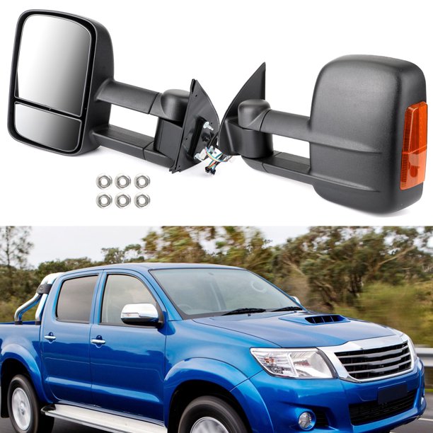 2PCS Extendable Towing Side Mirrors For Toyota HILUX 2005