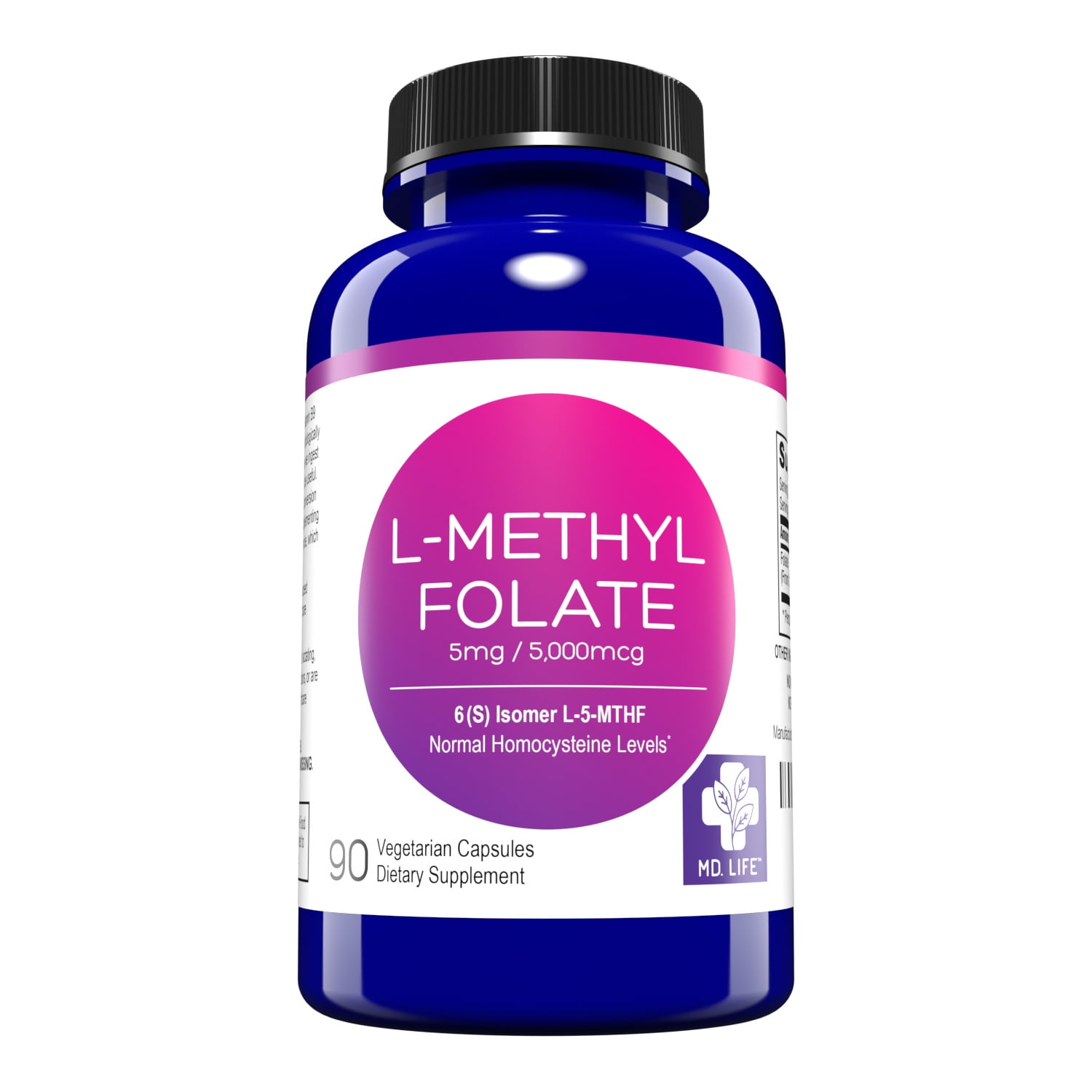 MD. Life 5MTHF LMethylfolate Active Folate 90 Capsules
