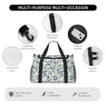 thumbnail image 4 of Disketp Vintage Blue Floral Bolsa de Viaje Tipo Duffle, Bolso de Mano para Fin de Semana para Mujer, Bolsa de Gimnasio Ligera para Hombre, Esencial para Viajes, 4 of 7