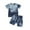 Blue, variant on Boys Clothes Baby Outfits for Kids Summer Cotton Round Neck Printed Short-sleeved Running Suit 0 3 6 12 18 24 Months Clothing Sets T-shirt with Elastic Waist Shorts Outfit 2-Piece Set