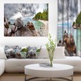 thumbnail image 1 of Exotic Tropical Beach under Blue Sky - Modern Seascape Canvas Artwork, 1 of 3