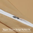 thumbnail image 3 of Unique Bargains 2-Piece 1800D Microfiber Solid Pillowcases Light Brown Standard, 3 of 8