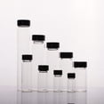 thumbnail image 1 of Paquete de 100 frascos de vidrio SUCOHANS de 5 ml con tapones de rosca negros, 1 of 7