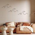 thumbnail image 5 of Nvzi piezas de decoración de pared de olas, arte de pared de alambre de metal negro, imagen de playa, tema de surf, sala de estar familiar, decoración de verano junto al mar (35 cm), 5 of 5