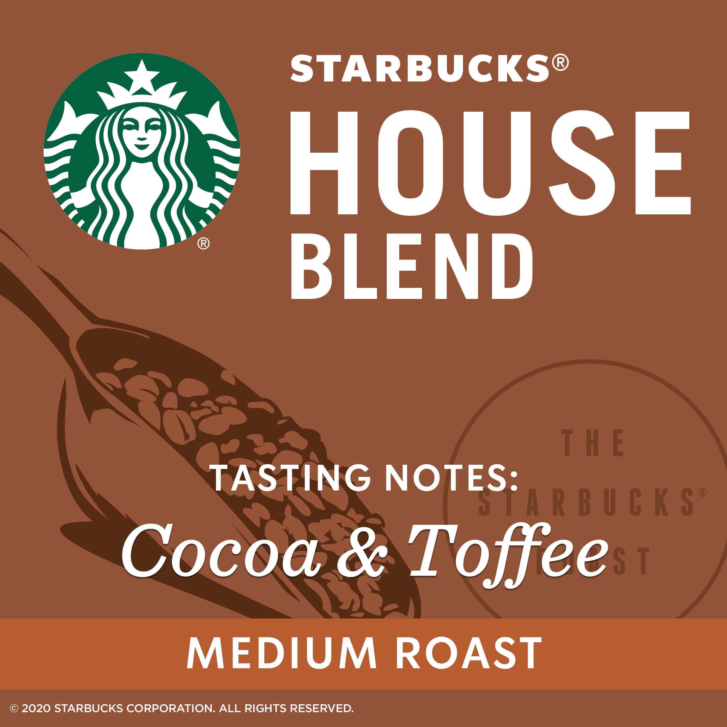 Starbucks Medium Roast Ground Coffee — House Blend — 100% Arabica — 1 bag  (20 oz.)