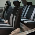 thumbnail image 6 of FH Group Striking Striped Seat Covers fro Auto, 2 Headrest Cover Full Set,  Black and Gray, 6 of 7