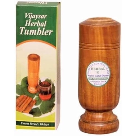 RATAN ENTERPRISES Vijaysar Herbal Tumbler Ayurvedic Wooden Glass for Health Benefits