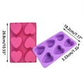 thumbnail image 3 of piaybook Baking Molds Silicone 6 Cavity Heart Mould DIY Chocolate Cupcake Cake Ice Cube Love Shapes Different Shape Easy To Clean for Chocolate,Cake,Candy,Cookie, 3 of 9