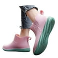 thumbnail image 2 of KANG Women's Rain BOOTS Fashionable Low Cut Rubber Boots Non Outdoor Work Shoes All Season Comfortable Casual Wear Lightweight Portable Garden Shoes, 2 of 9