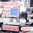 thumbnail image 4 of Tera 16" Auto Open Cash Register Drawer with Universal Under Counter Mounting Metal Brackets (Round Corner) Heavy Duty Insert Tray 5 Bill 8 Coin Removable Cash Tray for POS Small Businesses Store 405R, 4 of 9