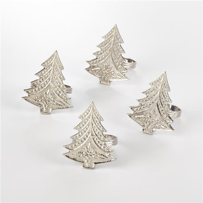 Saro Nr292 S Christmas Tree Design Napkin Ring Silver Set Of 4 Walmart Canada