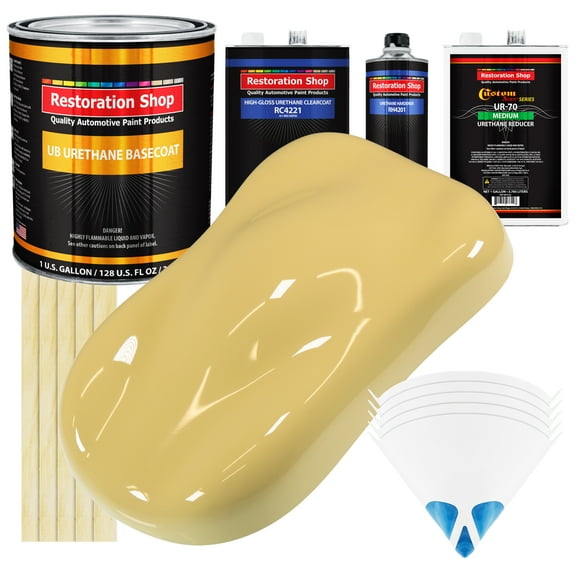 Springtime Yellow Gallon URETHANE BASECOAT CLEARCOAT Car Auto Paint Kit