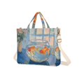 thumbnail image 7 of FORMRS Womens Corduroy Tote Bag Crossbody Shoulder Handbag with Pocket, Blue Goldfish, 7 of 7