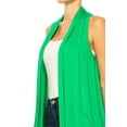 thumbnail image 7 of Moa Collection Women's Casual Open Draped Front Solid Cardigan Vest, 7 of 7