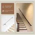 thumbnail image 3 of Modern Aluminum Handrail Grab Bar Kit, Adjustable Steel Brackets Included, Returns to Wall, 9 Foot Handrail, Bronze, 3 of 7