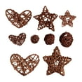 thumbnail image 1 of 9 Uds. de bolas de ratán, colgantes de corazones y estrellas, accesorios para fotos, regalo, manualidades tejidas, adornos navideños colgantes para Café BLESIY bolas corazones estrellas, 1 of 8