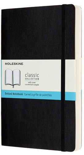 Moleskine Notebook, Expanded Large, Dotted, Black, Soft Cover (5 x 8.25) (Books)