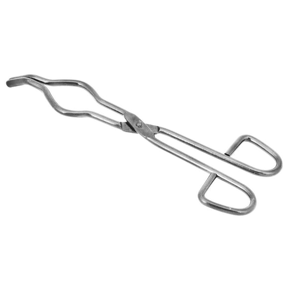 Crucible Tongs, with Bow - 4" Capacity - Stainless Steel - Flat Ends - 8.25" in Length - Eisco Labs