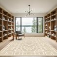 thumbnail image 2 of ODIKA 4x6 Machine Washable Non-Slip Area Rug, Neutral Interlocking Design High Traffic Rug with Pad, Beige, 893785, 2 of 8