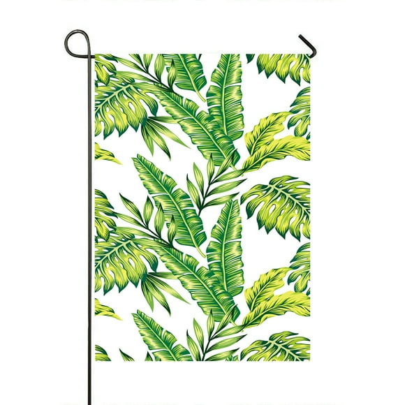 EREHome Jungle Tropic Plants Banana Palm Leaves Hawaii Garden Flag Outdoor Flag Home Party Garden Decor 28x40 Inch