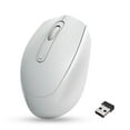 thumbnail image 4 of WRKEKC Wireless Mouse 2.4GHz Wireless Bluetooth 5.1 Mode Gaming Mouse Wireless Optical USB Gaming Mouse 1600DPI Rechargeable Mute Mice White, 4 of 6