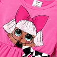 thumbnail image 2 of L.O.L. SURPRISE! Girls Graphic Ruffled Bow Dress Top with Plaid Leggings 2 Pieces Outfit Sets,Sizes 6-12, 2 of 6