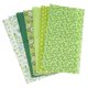 thumbnail image 1 of Paquetes de tela de algodón Uxcell, 7 piezas de 10 x 10 pulgadas, cuadrados de tela precortados de algodón 100% impresos con flores para costura, patchwork, quilting y manualidades DIY, verde, 1 of 7