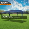thumbnail image 4 of Yescom 10'x20' Outdoor Wedding Party Cater Fetes Patio Enclosed Canopy Tent w/ 6 Removable Side Walls Large Canopy, 4 of 9