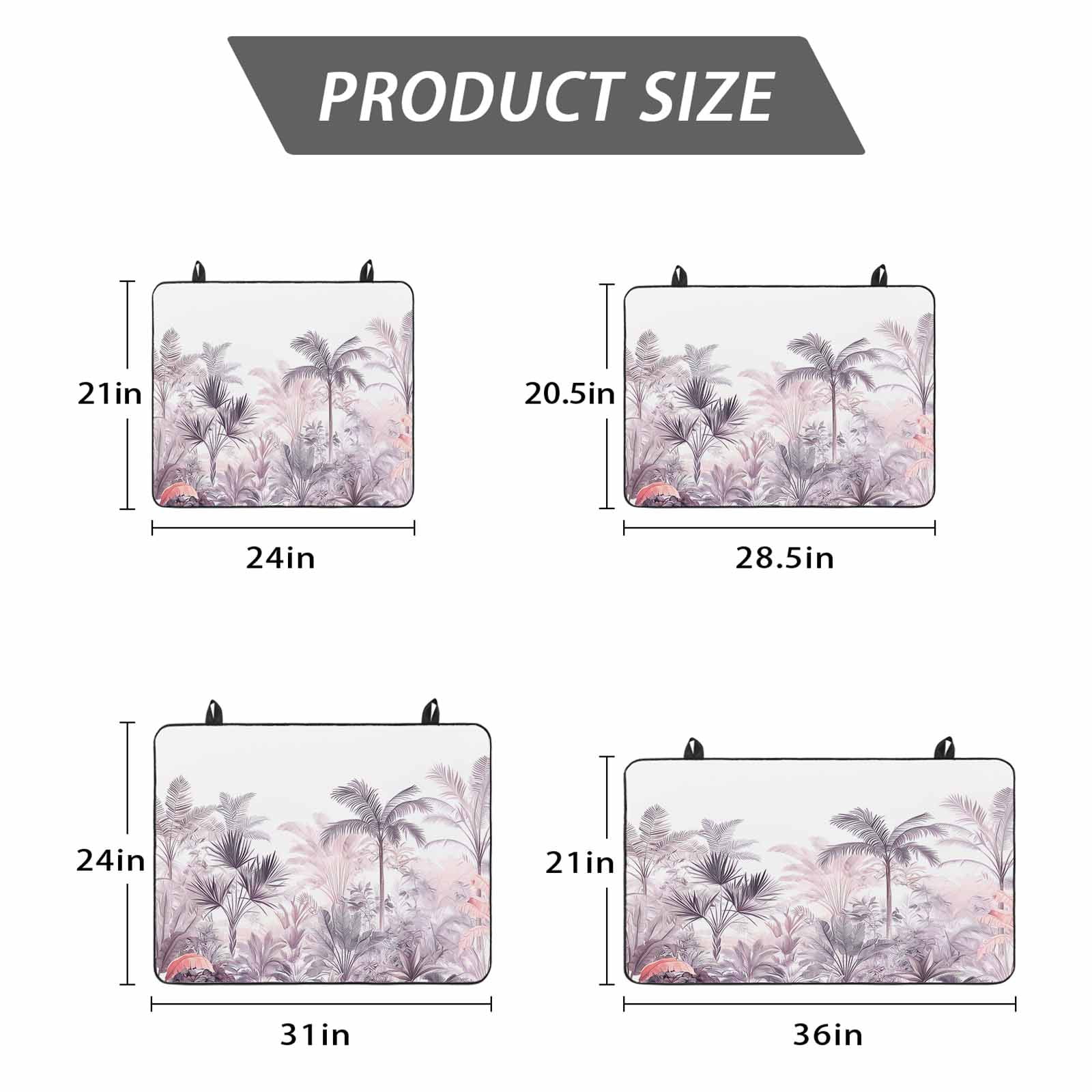Pink Palm Tree Stove Top Cover for Electric Stove, Heat-proof & Non Slip Glass Top Stove Cover Protector, Forest Tropical Plants Flower Leaf Kitchen Flat Cooktop Rubber Mat 28.5x20.5 Inches