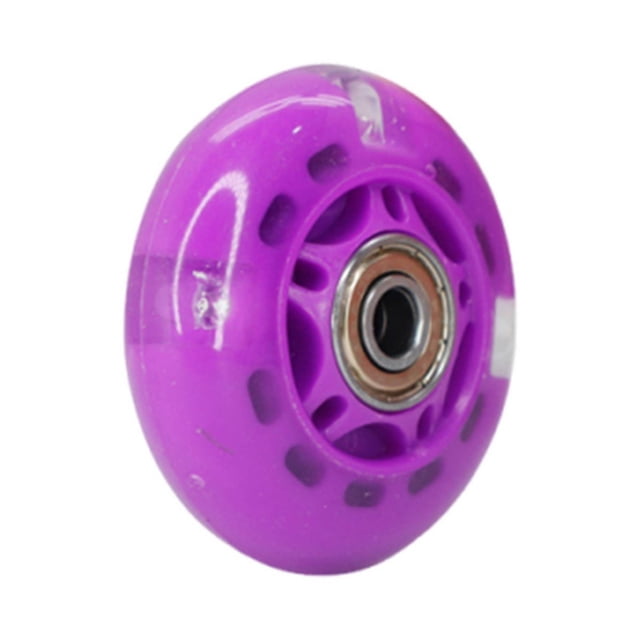 predolo Roue de Patin Lumineuse Silencieuse Roue de Patin à Roulettes Clignotante Pièce de Rechange en Caoutchouc PU Durable pour Enfants, Enfants