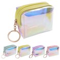 thumbnail image 2 of Coofit Coin Purse Short Holographic Zipper Closure Coin Pouch Coin Wallet Makeup Pouch, 2 of 7