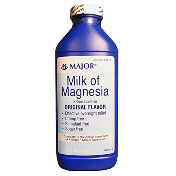 Major Milk of Magnesia Saline Laxative Original Flavor 16 Oz Walmart