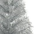 thumbnail image 4 of vidaXL Artificial Half Christmas Tree with Stand Silver 120 cm PET, 4 of 5