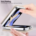thumbnail image 5 of ELEHOLD for Samsung Galaxy Z Flip 4 Case, Luxury Soft PU Leather Credit Card Holder Hinge Protection Women Girls Shockproof Protective Case with Strap,White, 5 of 5