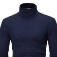 thumbnail image 4 of Trayknick Long Sleeve Turtleneck Men Pullover Soft Solid Color Stretchy Knitted Shirt for Autumn Winter, 4 of 5