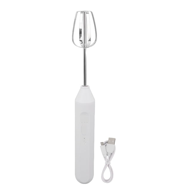 Handheld Electric Milk Frother, Easier Cleaning Electric Egg Beater For Home White